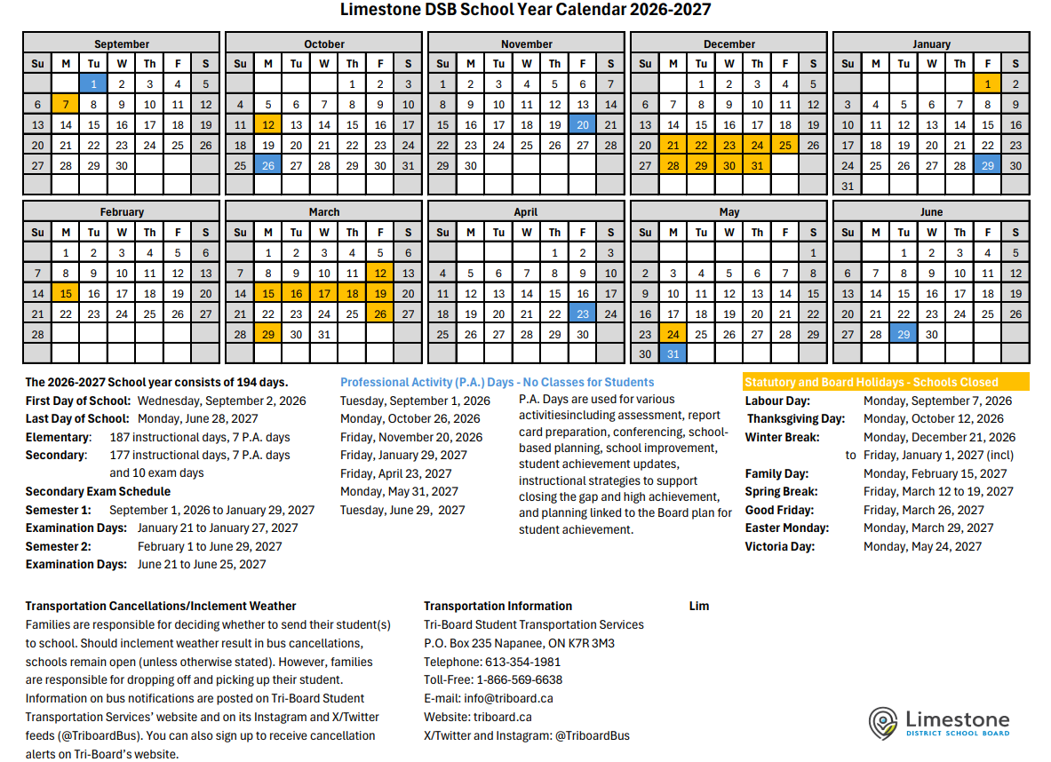 Calendar 2026